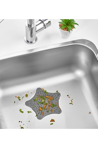 İsgstore Vantuzlu Silikon Kaymaz Yıldız Lavabo ve Küvet Süzgeci Yıldız Süzgeç