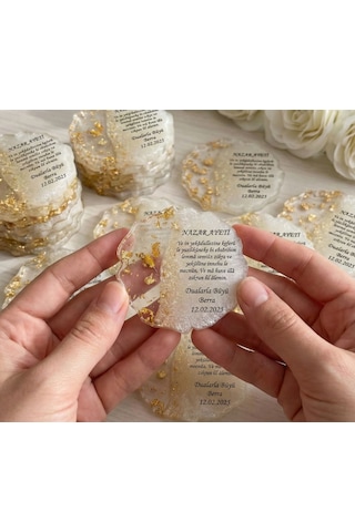 25 Li Nazar Duası Magnet Sünnet, Doğum Günü, Mevlüt Hediyelikleri, Kişiye Özel Hatıra Magnet 25pcs