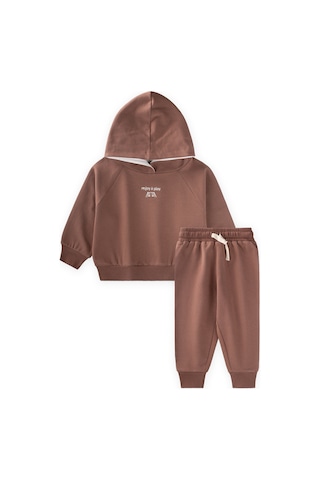 Cigit Kapşonlu Sweatshirt Takım 1-5 Yaş A.kahve A.Kahverengi