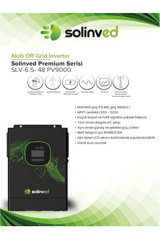 Solinved 6.5 Kw Gordion Serisi Mppt Off-grid Invertör Parallenebilir