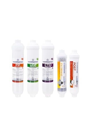 Kapalı Kasa Su Arıtma Cihazı 5'li Inline Filtresi Seti Aşamalı Membransız Set Fın50m Diğer