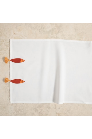 Mudo Home Fısh Püsküllü Runner Ekru 50x130 696123