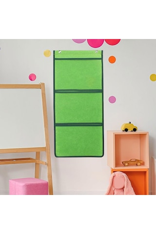 Suntek Magideal Anaokulu Sanat Sergisi Asılı Çanta Çok 3-ızgara-yeşil Yeşil