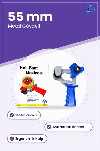 Koli Bant Makinesi Kesme 55 Mm Metal Gövdeli Ayarlanabilir Fren S 1 Adet