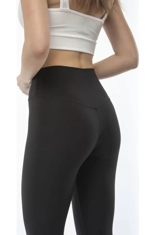 Supplierby Yüksek Bel Sporcu Düz Tayt - Siyah Siyah