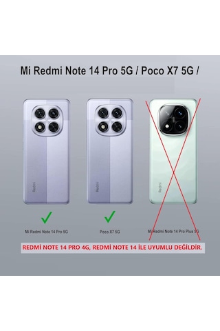 Xiaomi Redmi Note 14 Pro 5g Kılıf Şeffaf Silikon Hibrit Case Kapak Şeffaf