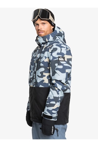 Quiksilver Missinon Printed Block Erkek Kayak/snowboard Mont-eqytj03478 Sef3/puzzle Camo Ice Flow Çok Renkli