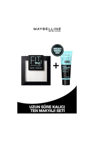 Fit Me Matte+poreless Pudra 90 Translucent Transparan & Matlaştırcı Mini Makyaj Bazı Avantajlı Set pktprlspdrmnmkyjst-8969 Diğer