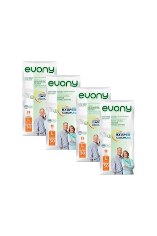 Evony 5.5 Damla Unisex Emici Külot Büyük Boy L 30'Lu x 4 120 Adet