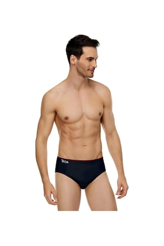 Tutku Elit Erkek Likralı İnce Bel Kemerli Slip Külot 1351 - 12 Adet Siyah