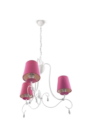 Philips Mykidsroom Princess 3'Lü Kumaş Abajur Avize-Pembe
