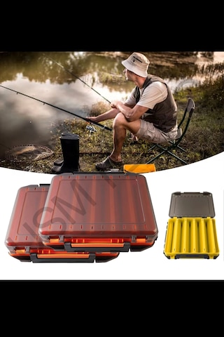 Rapala Kutusu Çift Taraflı Jig Yem Kutusu 20x17x4.5 Kırmızı