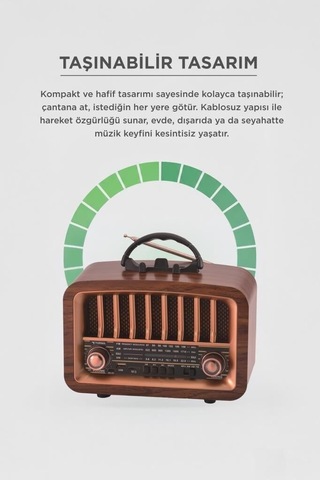 Özel Seri Bluetooth Hoparlör Nostaljik Radyo D57 Teknoloji Cihaz Eğlence