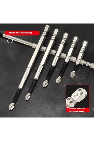 Highmagnety Tornavida Matkap Ucu, Ömür Boyu Matkap Bitleri, Antislip Dayanıklılığı Manyetik Elektrikli Tornavida Seti, 25 50 65 70 90 150 Mm 2 Set