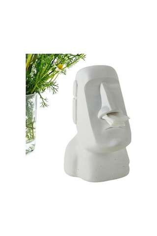 Novahub Moai Doku Kutusu Tutucusu: Mutfak, Yatak Odası, Ofis Dekoru - Reçine Doku Dispenseri Diğer