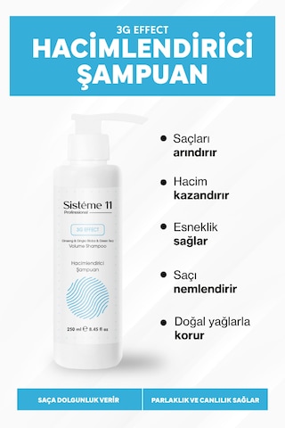 Sisteme 11 Hacimlendirici Şampuan 250 Ml Hacimsiz