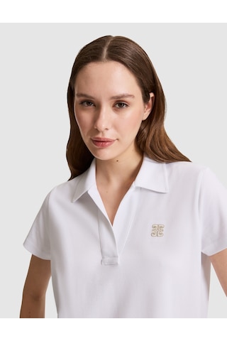 Pierre Cardin Kadın Beyaz Tişört 50326890-vr013