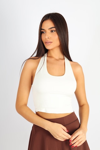 Soft&Basic Boyundan Bağlamalı Bordo Bluz Ekru