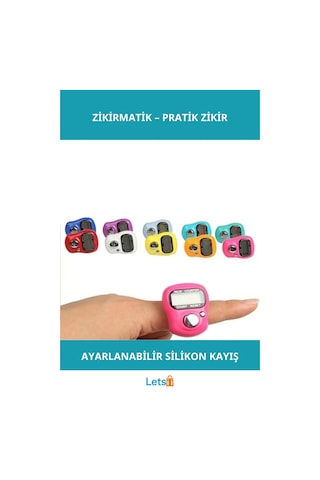 Ergonomik Silikon Yüzük Zikirmatik Sayacı Çok Renkli