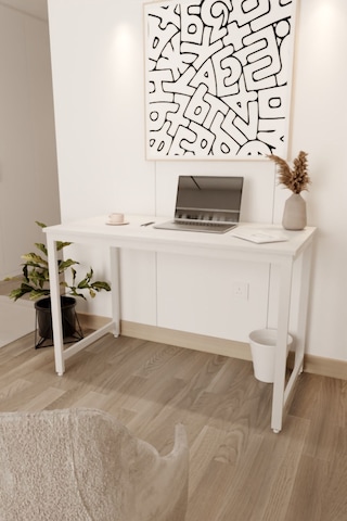 Çalışma Masası Bilgisayar Ofis Masası 60 X 120 Cm Beyaz - Beyaz