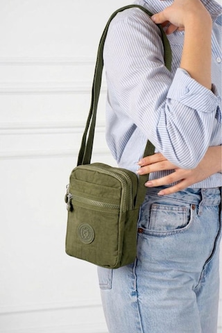 Baginn Klinkır Telefon Çantası Mini Postacı Çanta 22 12 Cm Çapraz Askılı Omuz Çantası Günlük Hafif Çanta Yeşil