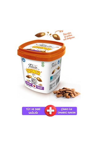 Tüy Yumağı Önleyici Deri Ve Tüy Sağlığı Beauty Kedi Crunch Ödül Maması Tavuklu & Somonlu 100 Gr