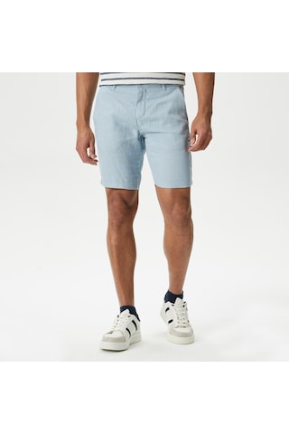 Nautica Erkek Mavi Slim Fit Bermuda Düz B35214t Mavi