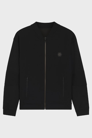 Boss Logolu Regular Fit Kolej Yaka Çift Kullanımlı Bomber Ceket Erkek Ceket 50544009 001 Siyah