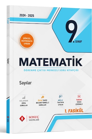 Sonuç 2025 9. Sınıf Matematik Modüller Set Sonuç Yayınları