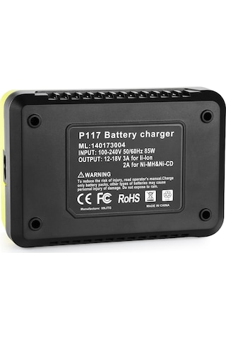 Sones Ryobı P117 / P108 12-18v Evrensel Akü Şarj Cihazı Ab Fişi İçin