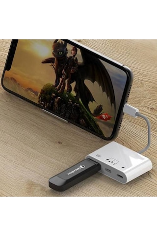Polham Apple Uyumlu iPad Ve iPhone Lightning Usb Okuyucu Type C Şarj Kulaklık Dönüştürücü Kablosu