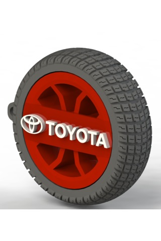 Toyota Uyumlu Özel Tasarım Anahtarlık - Premium Hafif Ve Dayanıklı Kırmızı