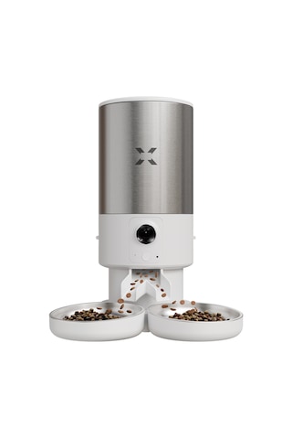Xenon Smart Akıllı Mama Kabı Kameralı & Çift Kase Kiti Paslanmaz Çelik, 5l, Bpa Free, Sesli Görüş Destekli