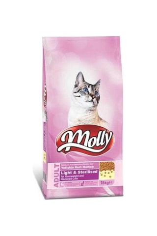 Molly Light Sterilised Tavuklu Kısırlaştırılmış Yetişkin Kedi Maması 15 KG