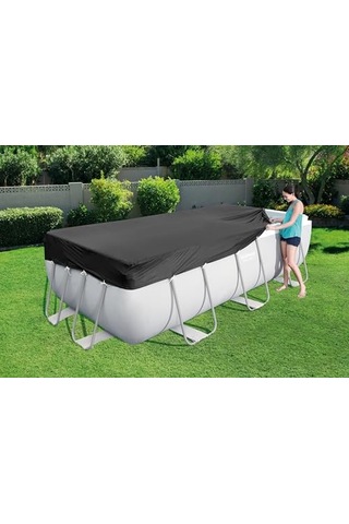 Bestway 4,04m X 2,01m /13'3" X 6'7" 4,04m X 2,01m /13'6" X 6'7" 4,12m X 2,01m Dikdörtgen Havuz Örtüsü