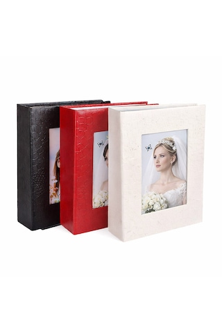 200 Lük Pencereli Deri Fotoğraf Albümü 10 15 Cm 21 Fotoğraf Baskısı Dahil