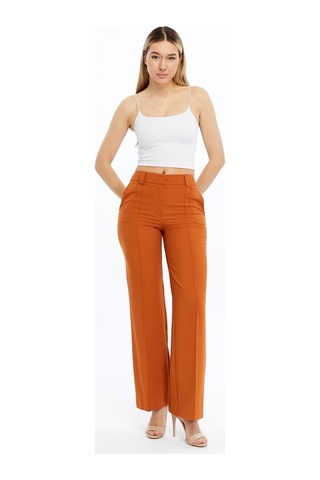 Selectmoda Kadın Önü Dikişli Kumaş Pantolon Tarçın