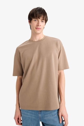 DeFacto Oversize Geniş Kalıp Ütü Gerektirmeyen Bisiklet Yaka Kısa Kollu Basic Düz Ağır Kumaş Tişört X3926AZ25SPBN229