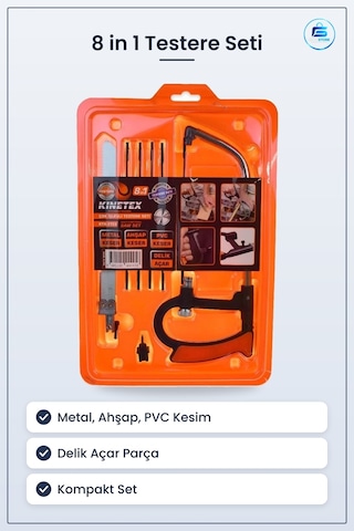 Testere Seti 8 İn 1 Çok İşlevli Metal Ahşap Pvc Keser Delik Açar