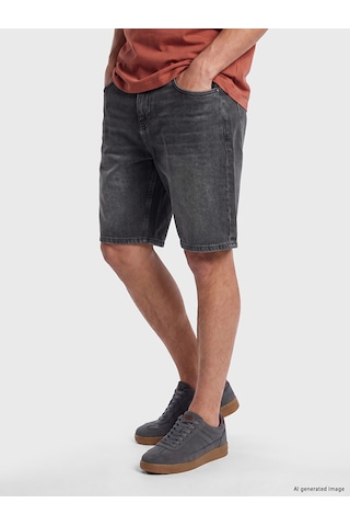 Lcw Jeans Antrasit Loose Fit Erkek Jean Şort