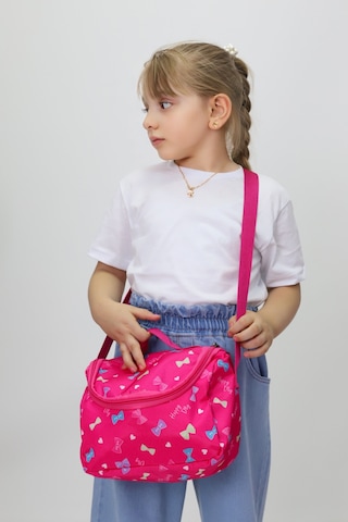 Termal Beslenme Çantası Tek Gözlü, Ayarlanabilir Omuz Askılı, Isı Yalıtımlı, Anaokulu & İlkokul Pembe