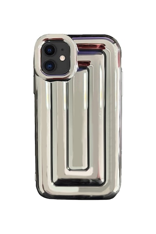 Apple Uyumlu iPhone 11 Rudra Seri Labirent Desen 3d Metalik Silikon Kapak