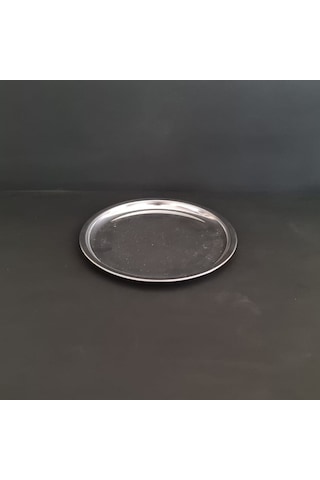 6 Adet Paslanmaz Çelik Diplomat Tabak 430 Kalite Tatlı & Pasta Servis Tabağı 18 Cm Gümüş