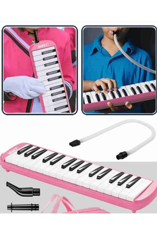 Melodika 32 Tuşlu Kırmızı Renk Kırmızı