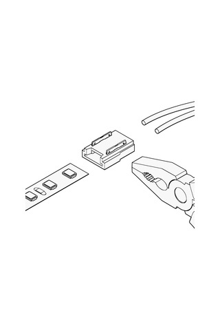 Geniled Şerit İçin Konnektör 10mm 2pın 7mm Kablulu 216363562 Kırmızı