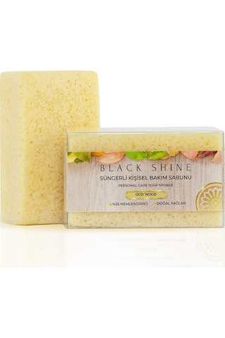 Black Shine Bs Doğal Zeytinyağı & Öd Ağacı Özlü Süngerli Sabunu 100 G