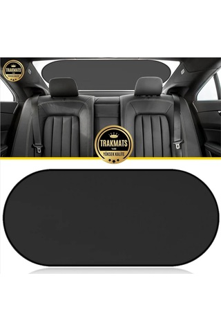 Trakmats Opel Corsa F 2019-2025 İle Uyumlu Oto Arka Cam Güneşlik, Oval Tül Vantuzlu, 100x50 Cm, Siyah