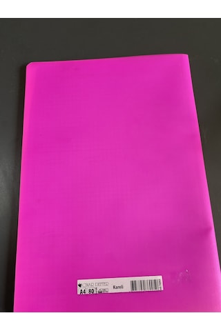 Uninote College 1987 Pembe Plastik Kapak Okul Defteri A4 Çizgili Defter