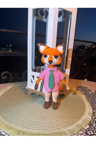 Zootropolis Nıck Amigurumi Oyuncak 21 Cm Tilki
