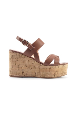 Nine West Monsa 5fx Kahverengi Kadın Dolgu Topuk Sandalet 000000000101929052 Kahverengi